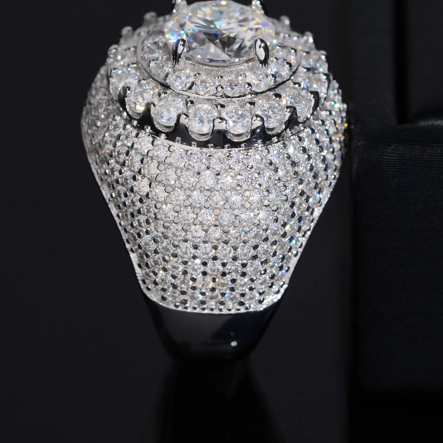 Aurora Dome Micro-Paved Ring Moissanite