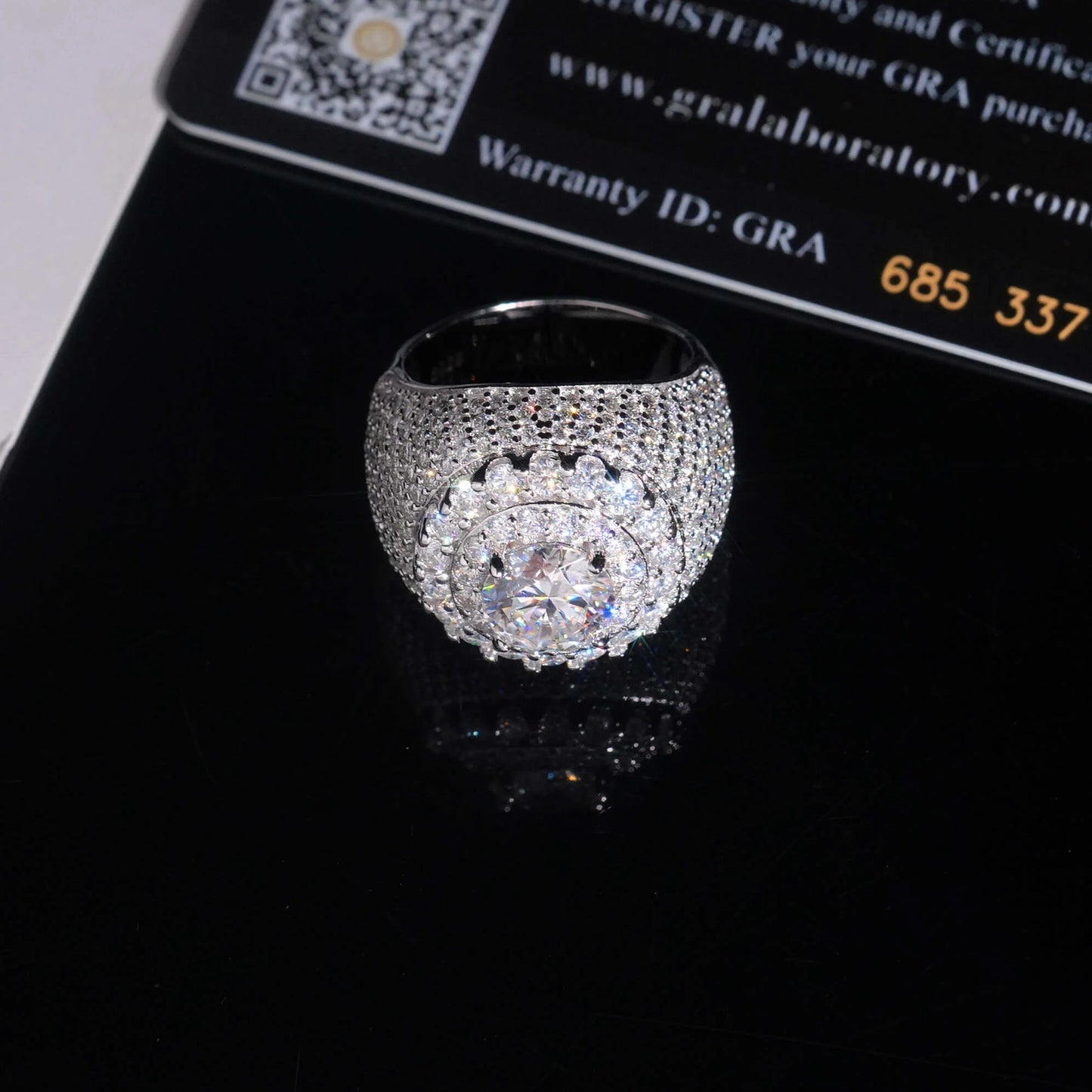 Aurora Dome Micro-Paved Ring Moissanite
