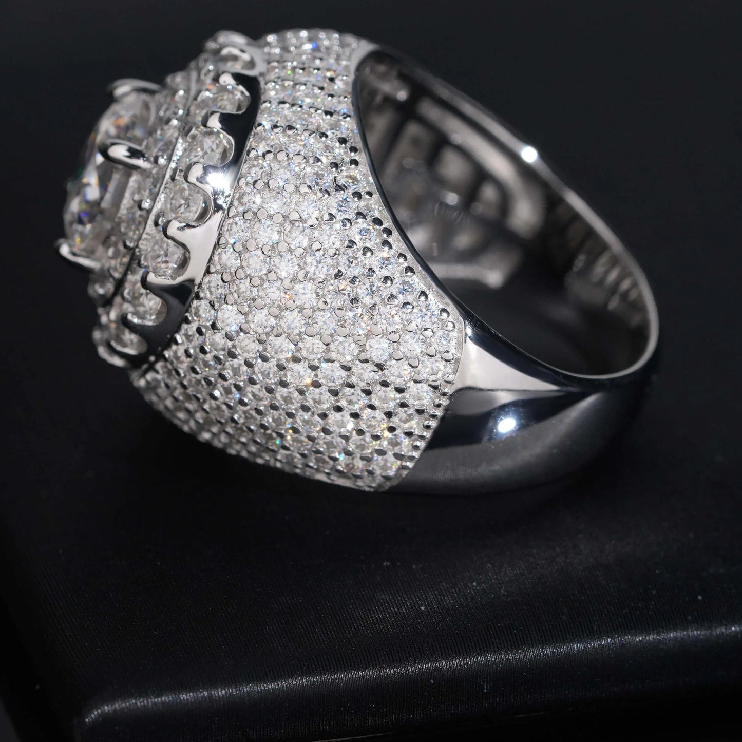 Aurora Dome Micro-Paved Ring Moissanite