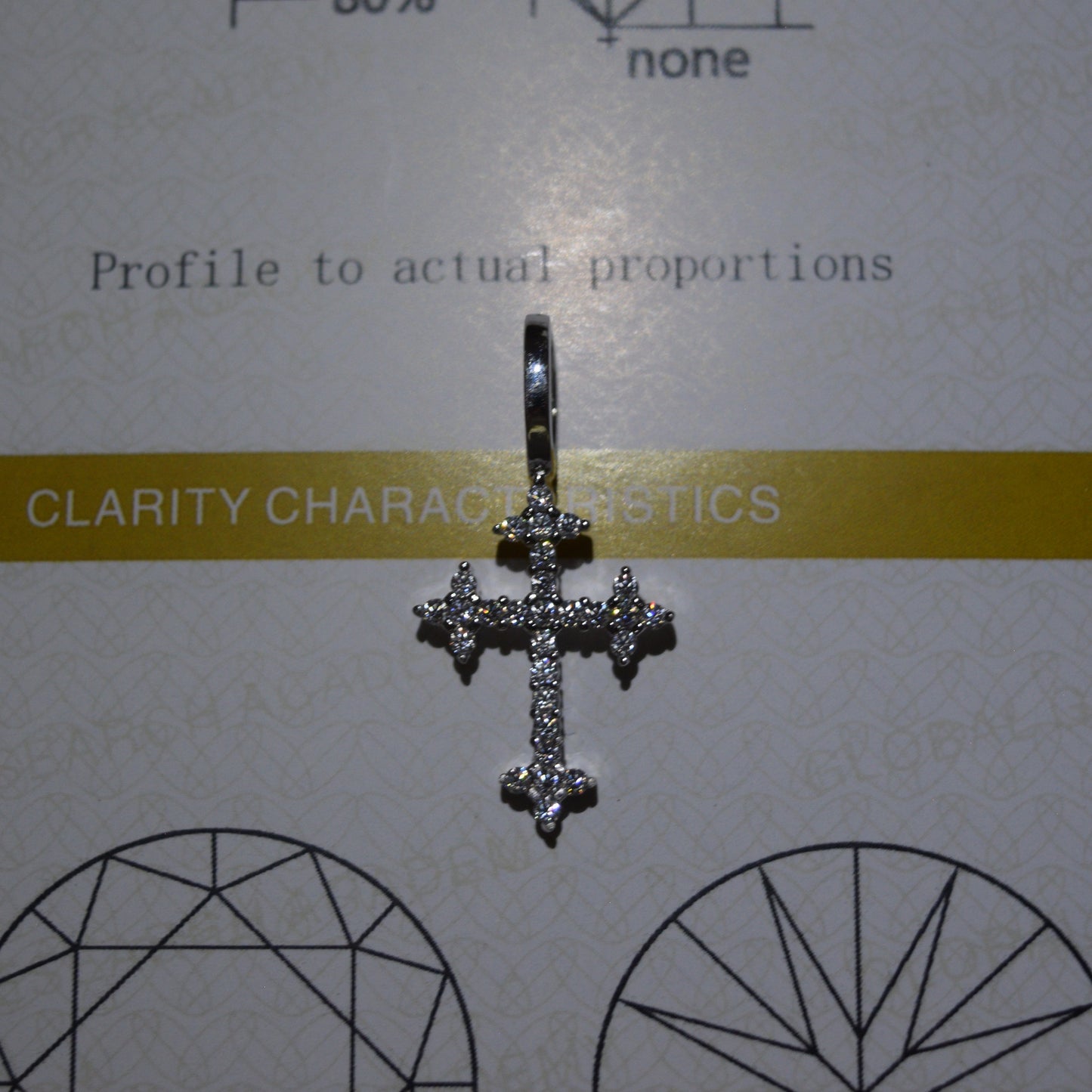 Small Bottoni Cross Pendant Moissanite