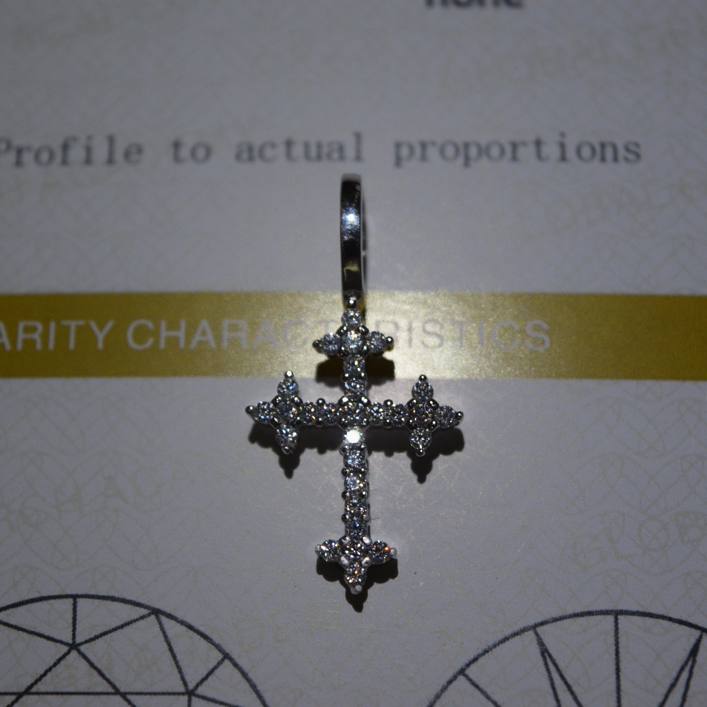 Small Bottoni Cross Pendant Moissanite