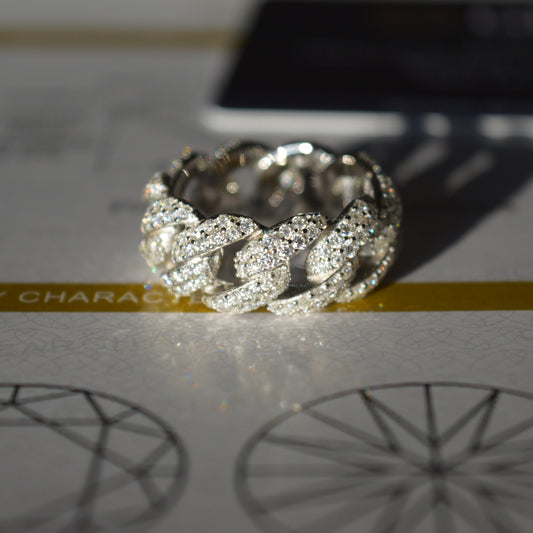 Cuban Link Ring Moissanite