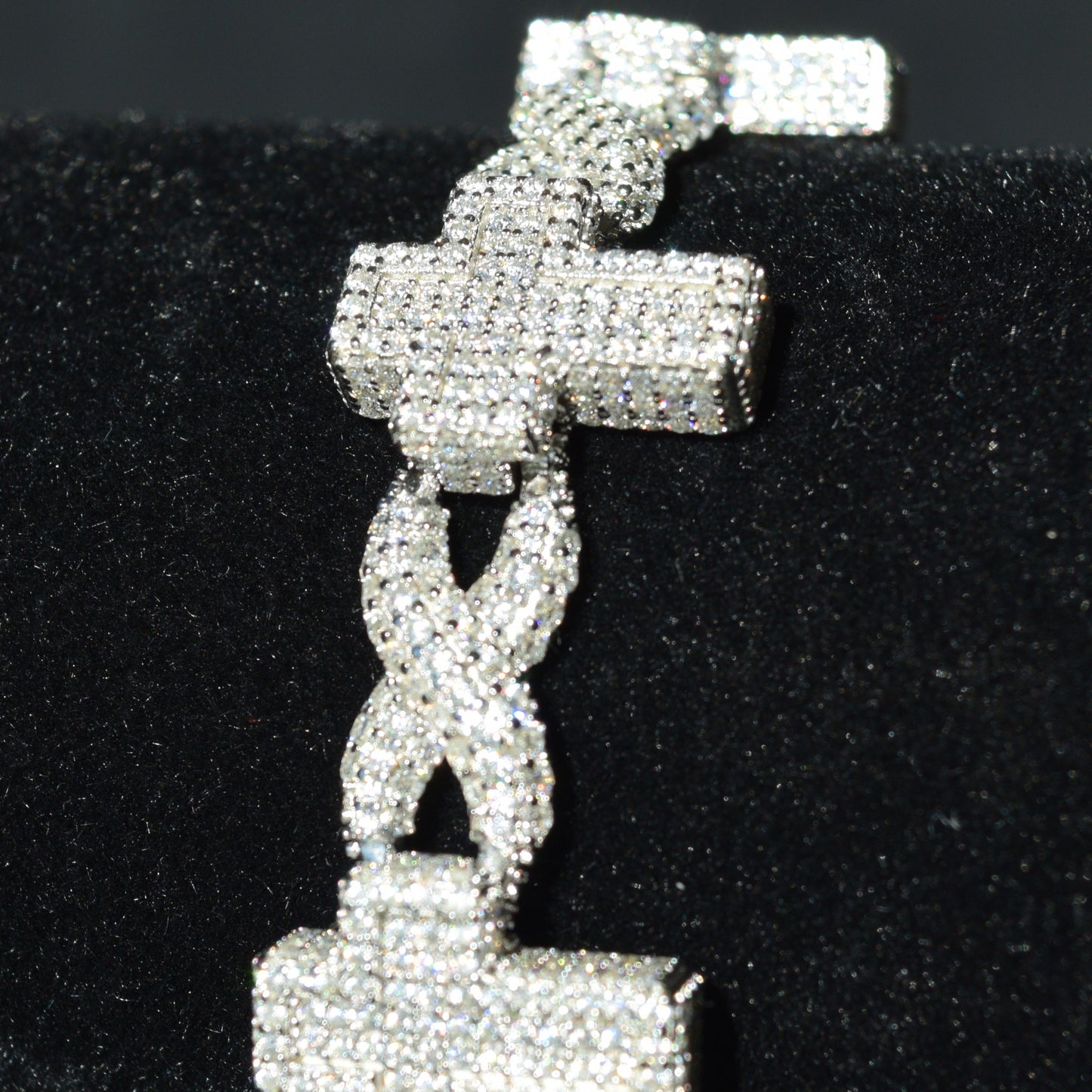 Moissanite Cross Infinity Bracelet