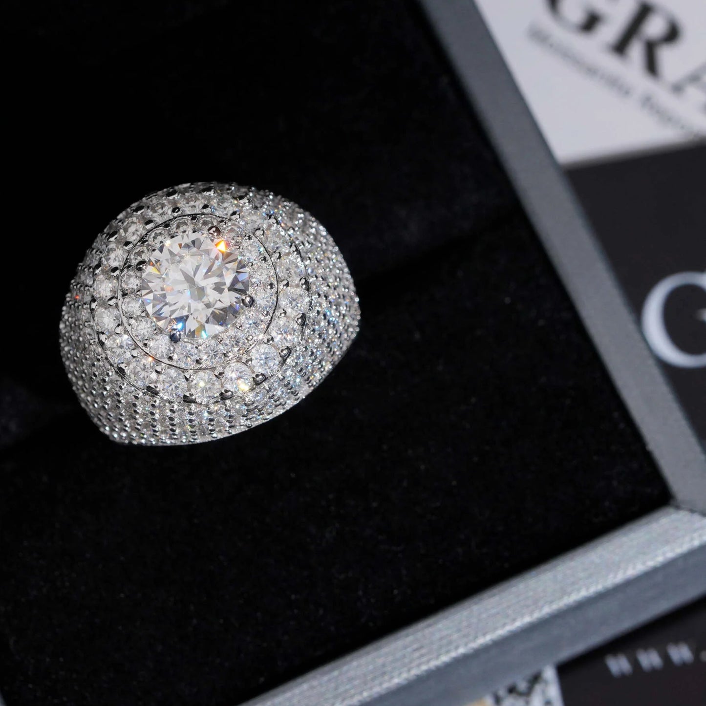 Aurora Dome Micro-Paved Ring Moissanite