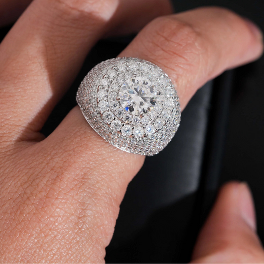Aurora Dome Micro-Paved Ring Moissanite