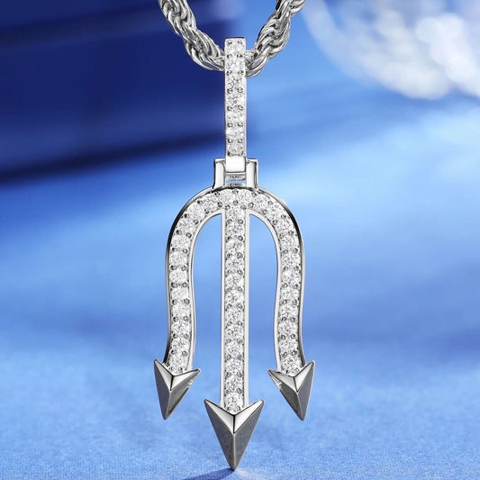 Trident Pendant Moissanite