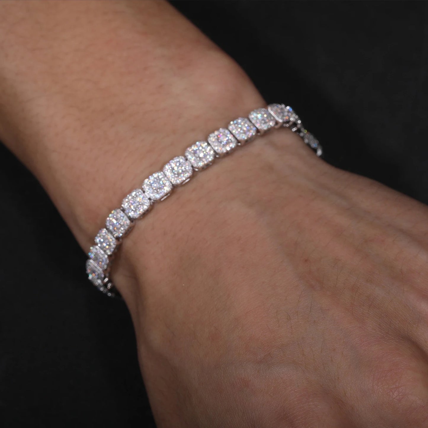 Moissanite Micro Clustered Tennis Bracelet 6mm