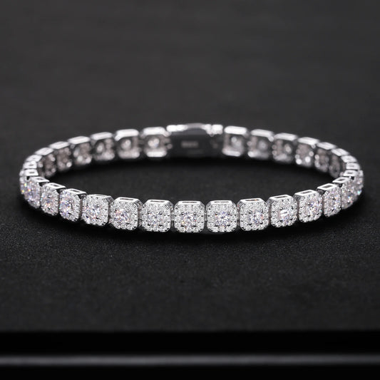 Moissanite Micro Clustered Tennis Bracelet 6mm